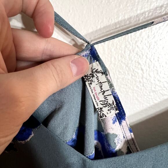 Free People Blue Floral Tank Dress LAST CALL - Picture 2 of 4